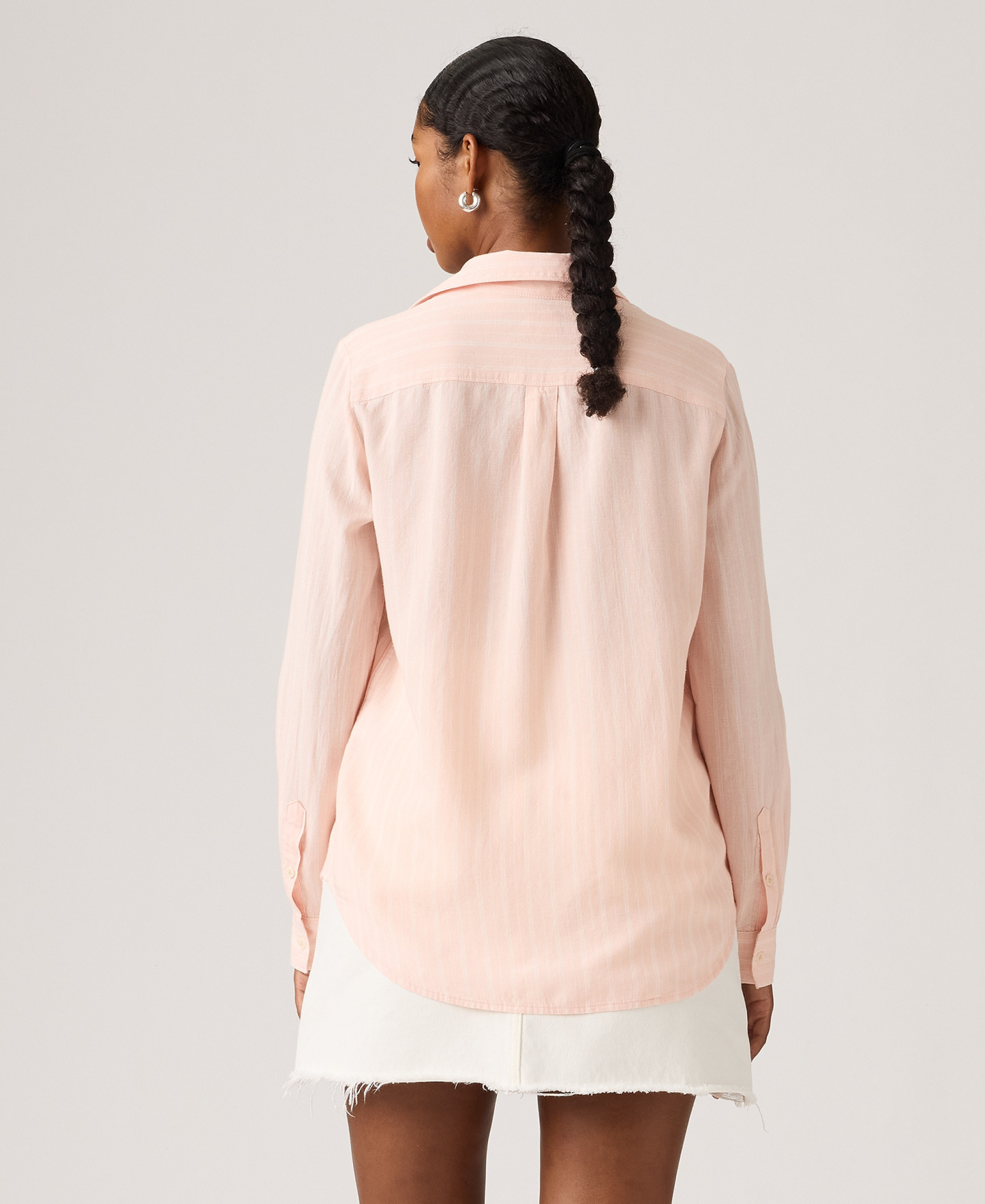 Levi's Women's Darlene Collared Button-Front Shirt - Rivington Stripe Crystal Pink