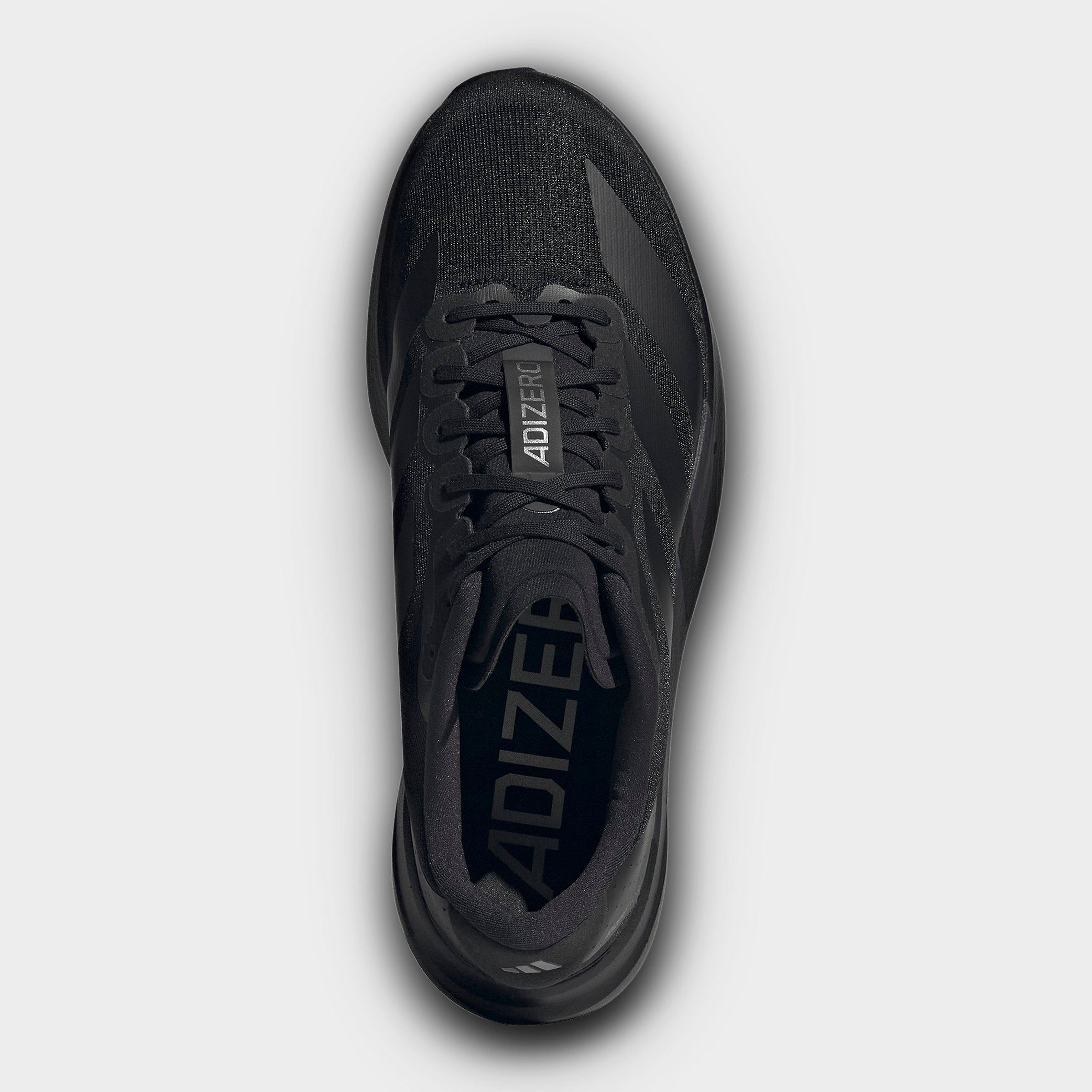 Men's adidas Adizero EVO SL Running Shoes - Part 2 - Core Black/Core Black/Iron Metallic - Top view