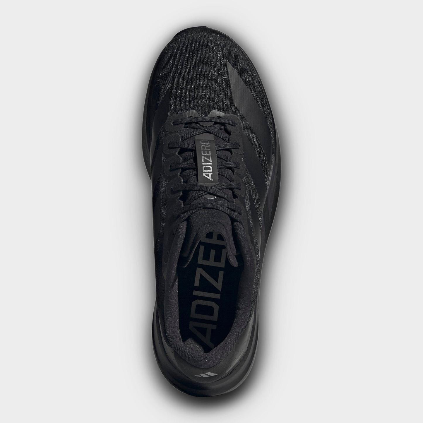 Men's adidas Adizero EVO SL Running Shoes - Part 2 - Core Black/Core Black/Iron Metallic - Top view