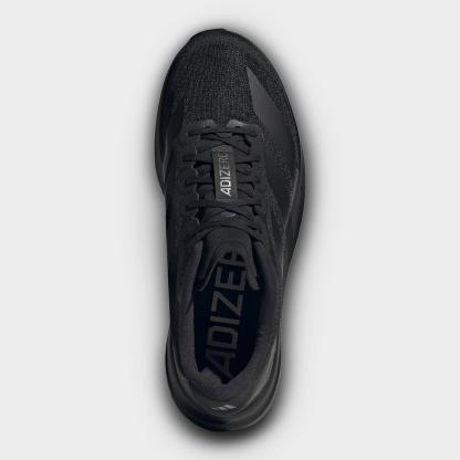 Men's adidas Adizero EVO SL Running Shoes - Part 2 - Core Black/Core Black/Iron Metallic - Top view