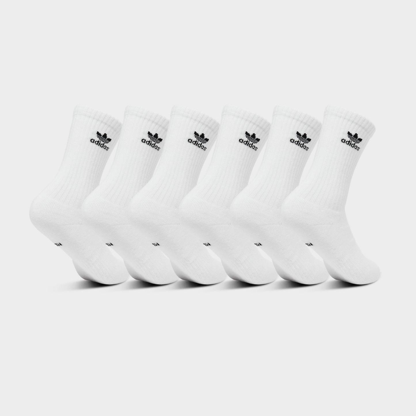 Women's adidas Originals Trefoil Cushion Crew Socks (6-Pack) - White - view 2