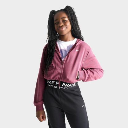Girls' Big Kids' Nithtke Pro Fleece Dri-FIT Full-Zip Hoodie - Pink Smoke