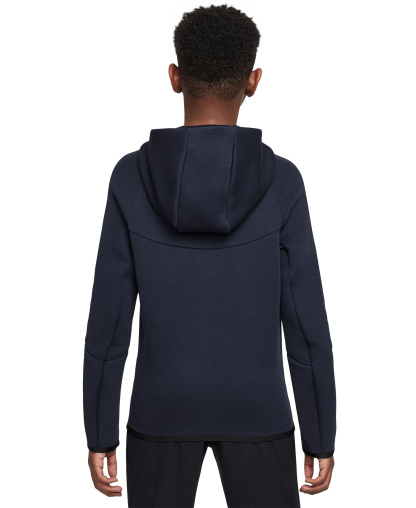 Nike Boys' and Girls' 7-20 Sportswear Tech Fleece Full-Zip Hoodie - Navy