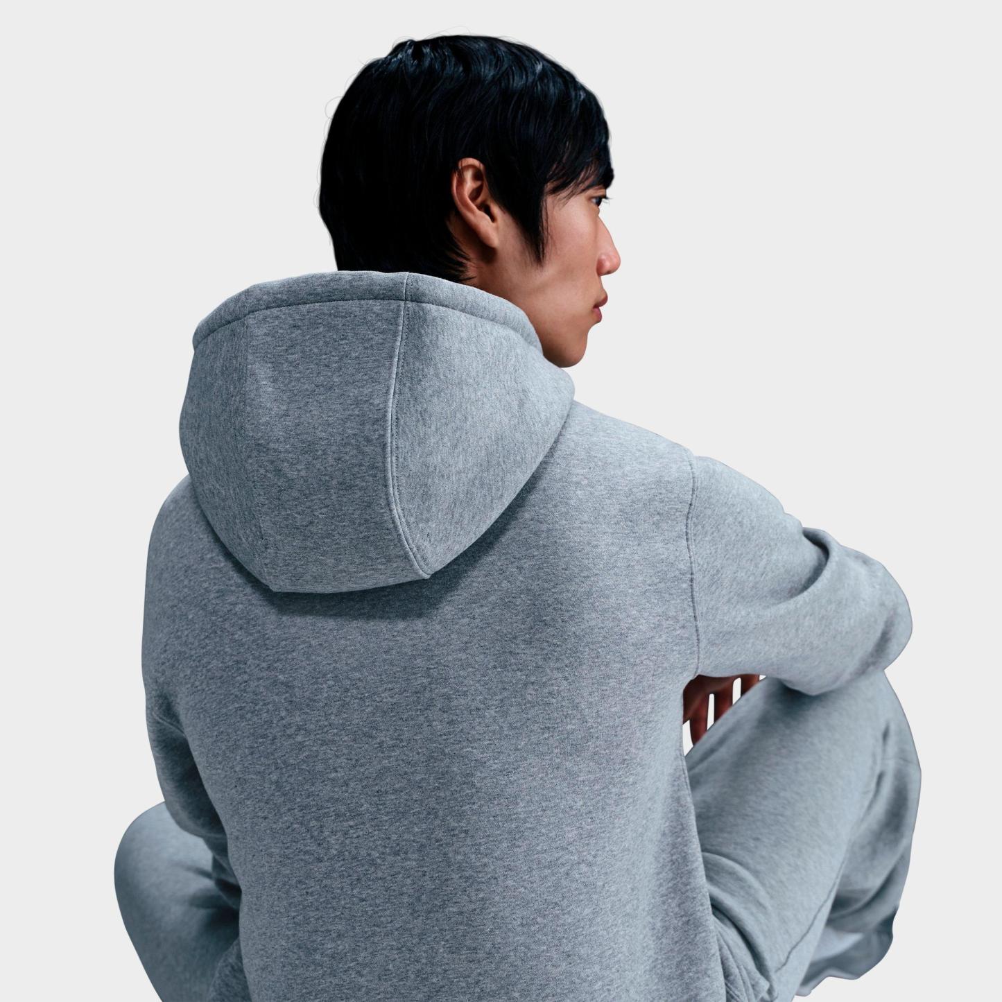 Men's Nithtke Club Fleece Embroidered Premium Full-Zip Hoodie - Part 1 - Dark Grey Heather/Light Smoke Grey/White