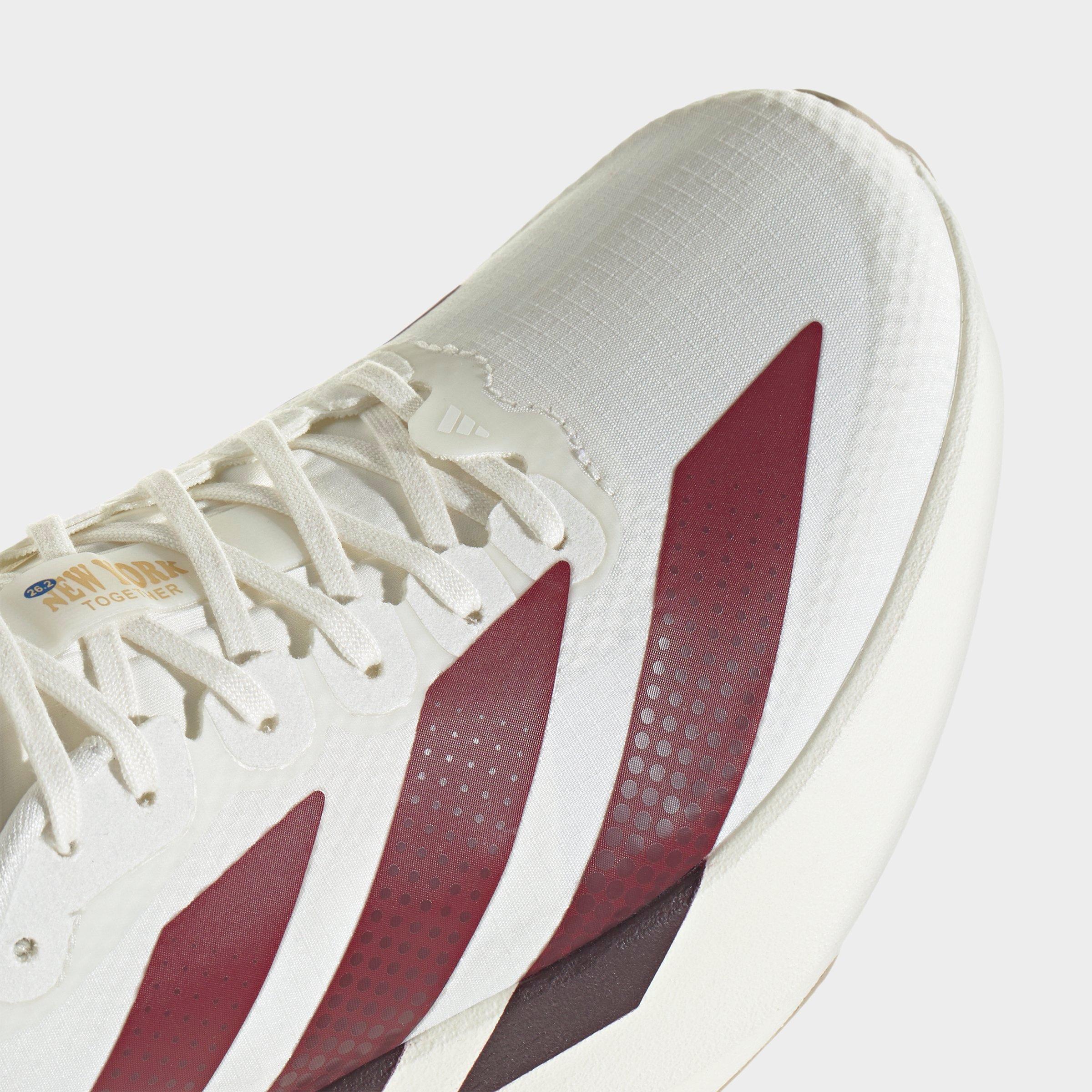 Women's adidas Adizero EVO SL Woven Running Shoes - Part 1 - Off White/Shadow Red/Collegiate Green - Detail shot