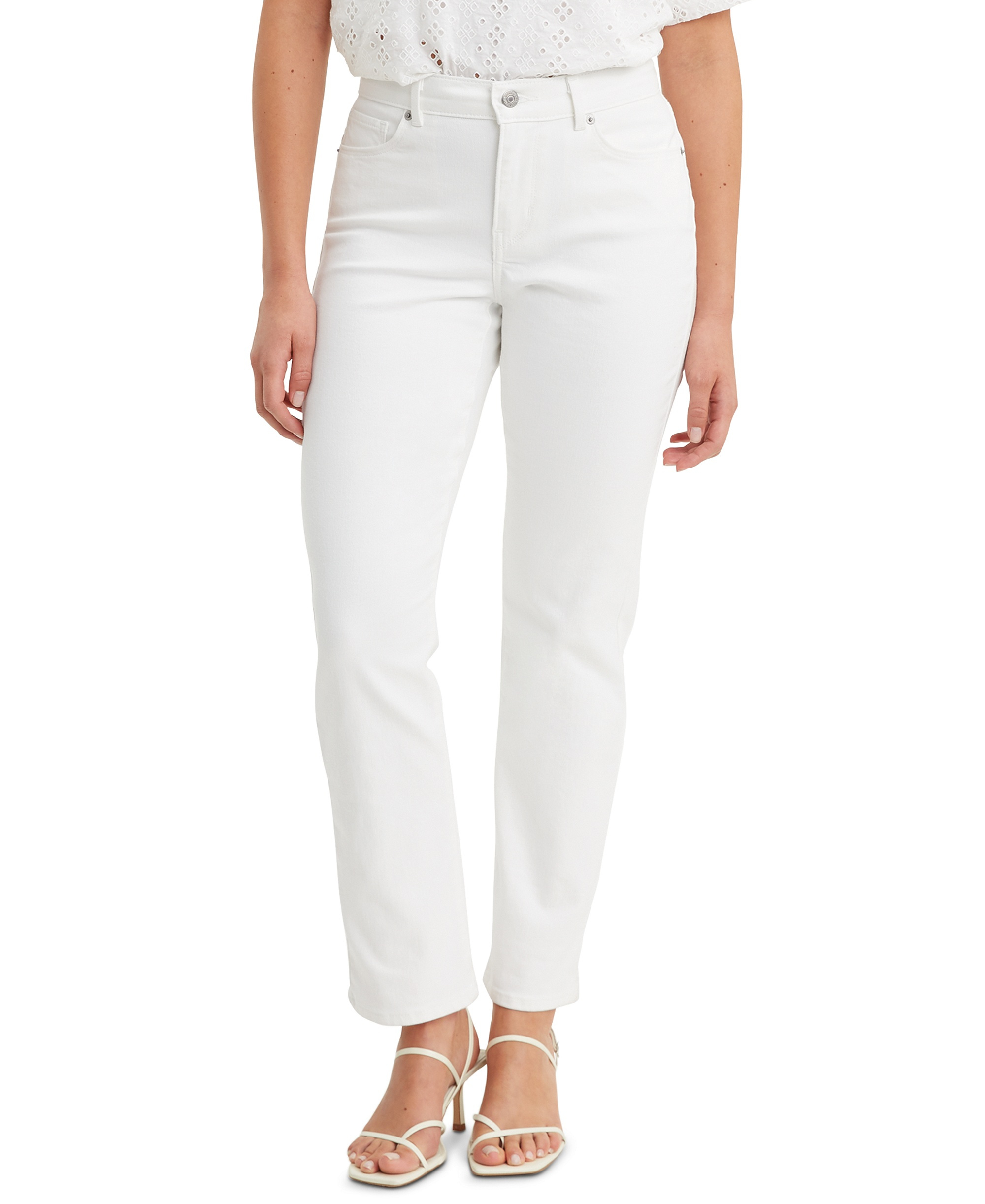 Levi's Women's Classic Mid-Rise Straight-Leg Jeans - Simply White