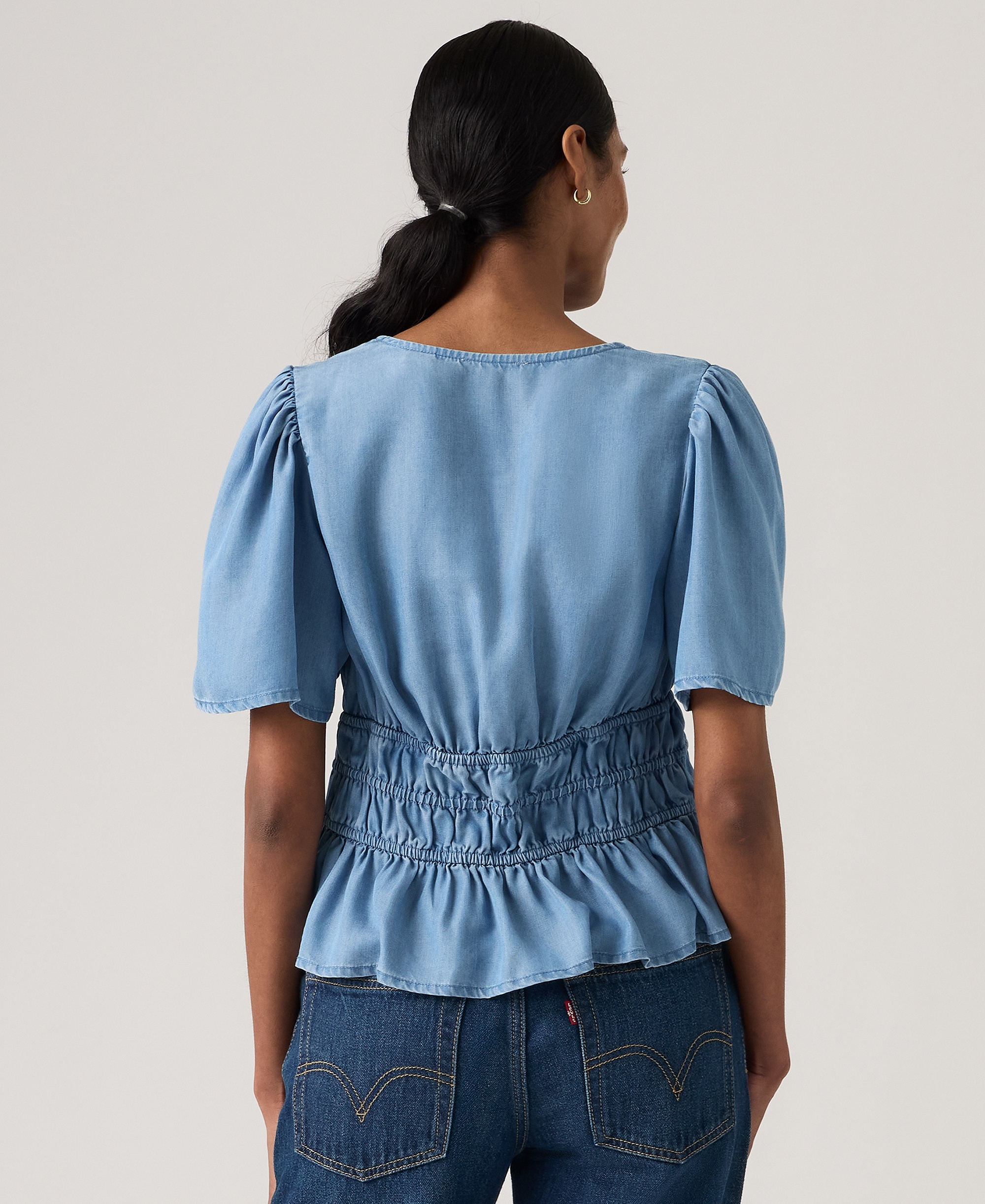Levi's Women's V-Neck Ryan Short-Sleeve Crepe Blouse - Recharged Vibe