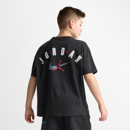 Big Kids' Jordan Brooklyn Swoosh Logo T-Shirt - Black - view 4