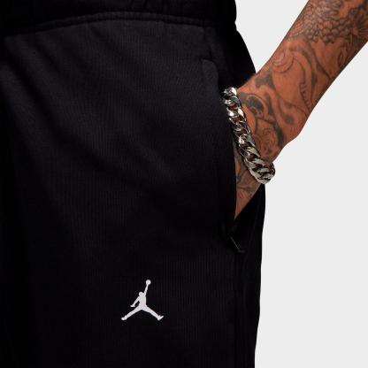 Men's Jordan Dri-FIT Sport Crossover Fleece Jogger Pants - Black/White - view 4