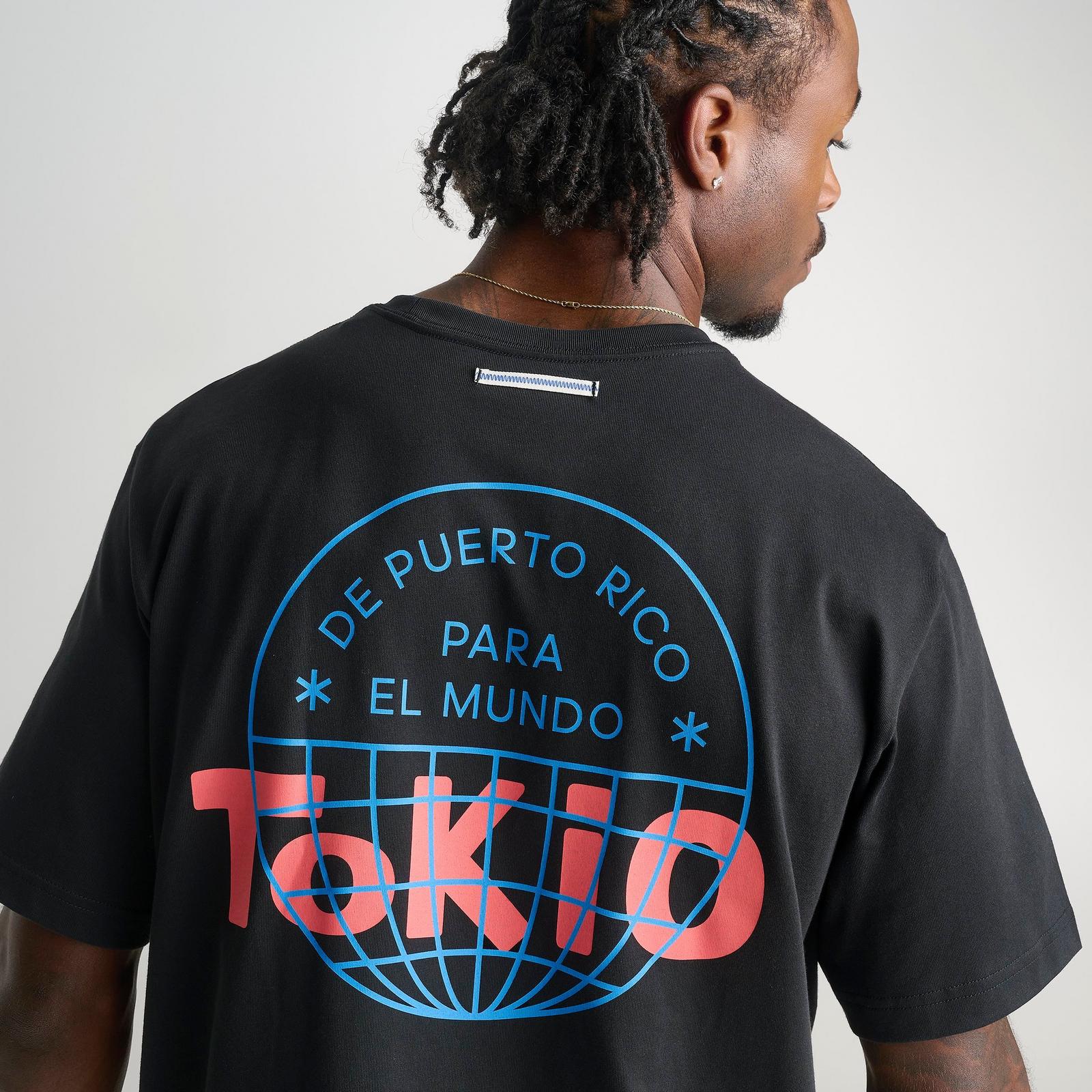 adidas Originals x Bad Bunny DTmF Tokyo Graphic Oversized Heavyweight T-Shirt - Black - view 4