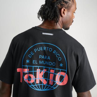 adidas Originals x Bad Bunny DTmF Tokyo Graphic Oversized Heavyweight T-Shirt - Black - view 4
