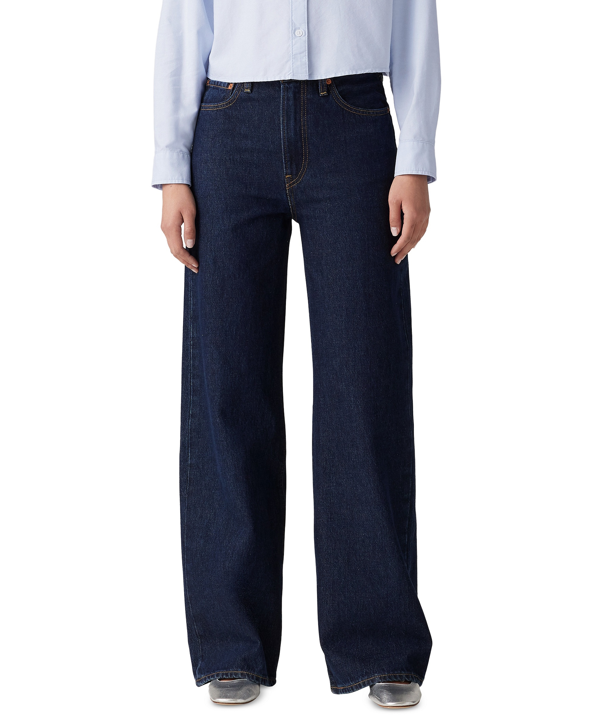 Levi's Premium Women's Ribcage Wide-Leg Jeans - Shaded View