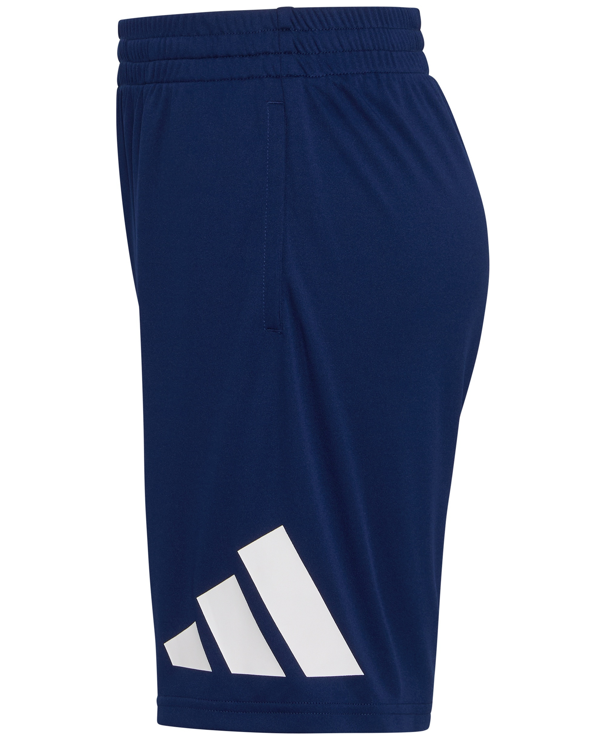 adidas Boys' 8-20 Elastic Waistband Essentials Big Logo Shorts - Dark Blue