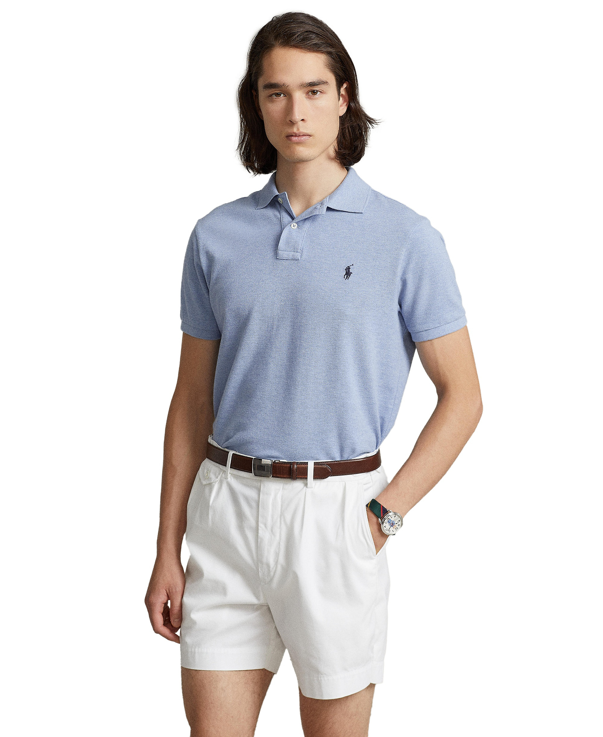 Polo Ralph Lauren Men's Classic-Fit Mesh Polo Shirt - Isle Heather