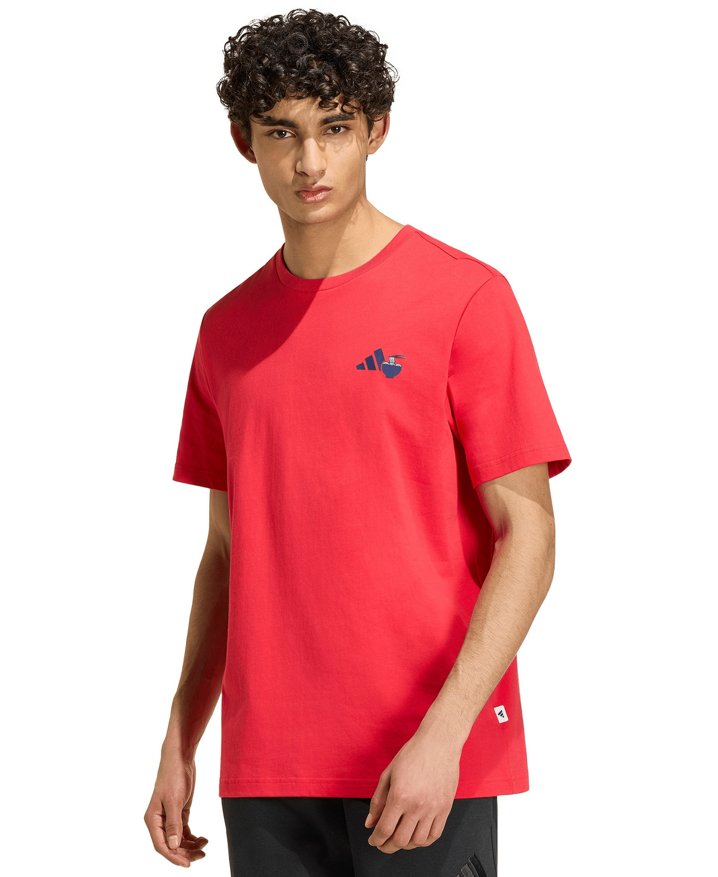 adidas Men's Ramen Graphic Crewneck T-Shirt - pure ruby