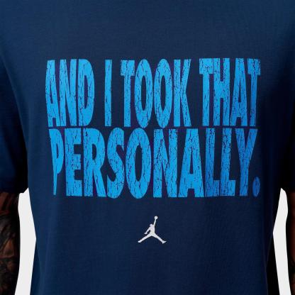 Men's Jordan Sport Dri-FIT And I Took That Personally T-Shirt - Midnight Navy/University Blue/White - view 5