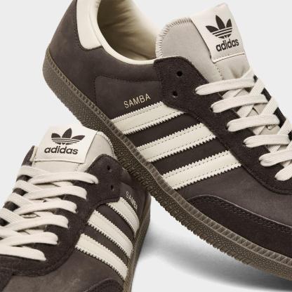 Men's adidas Originals Samba OG Casual Shoes - Part 2 - Aurora Coffee/Khaki/Gum - Back view
