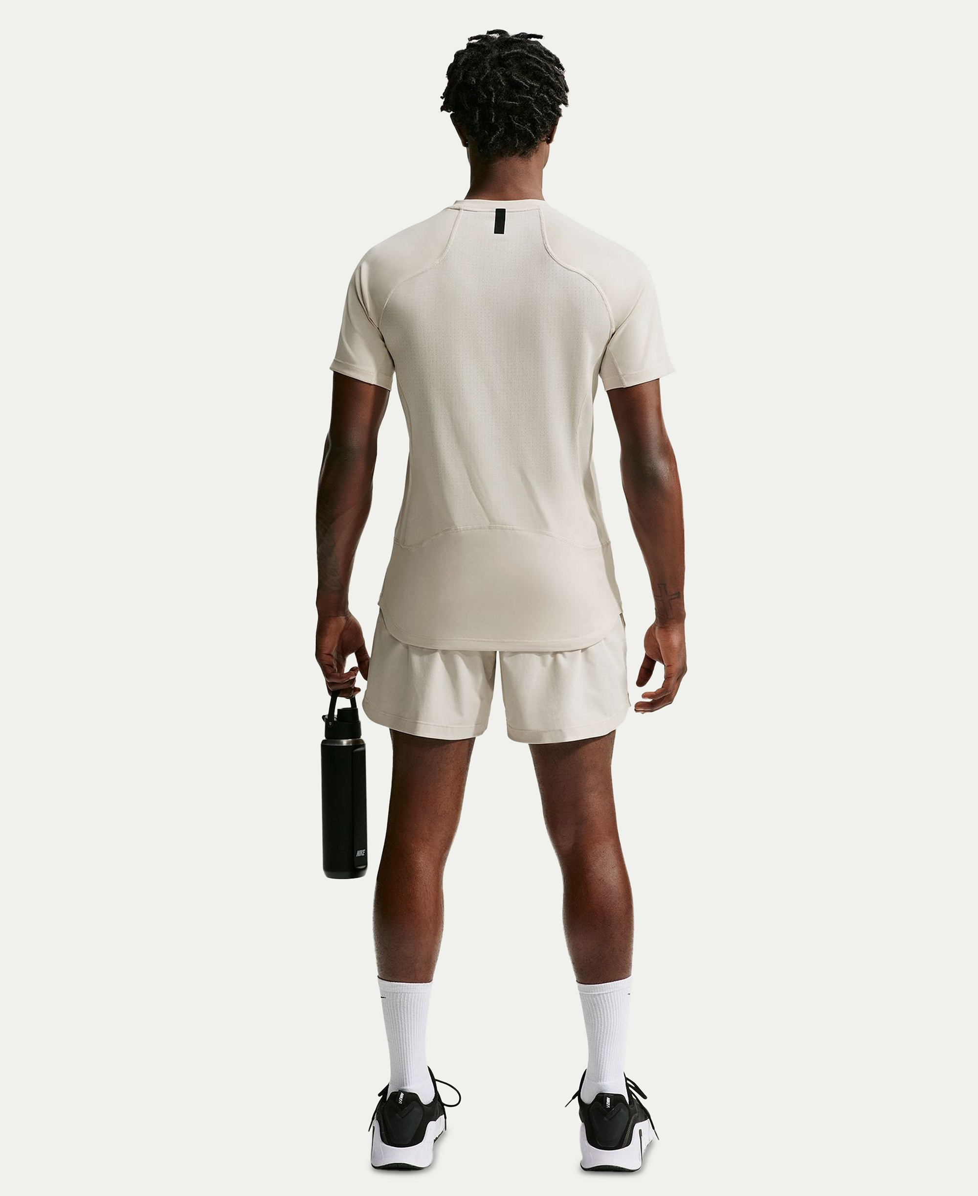Nike Men's Pro Training Dri-Fit Short-Sleeve T-Shirt - Light Brown/White