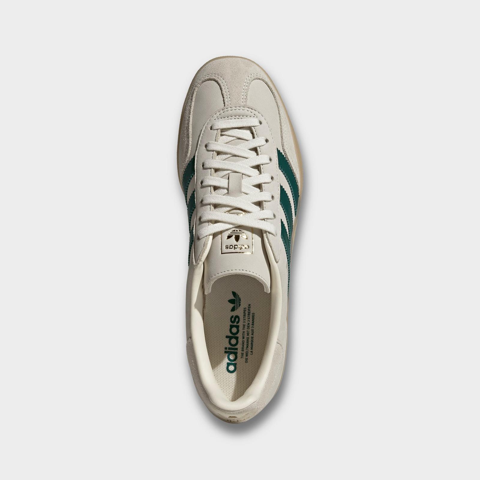 Men's adidas Originals Gazelle Indoor Casual Shoes - Cream White/Collegiate Green/Gum - view 5