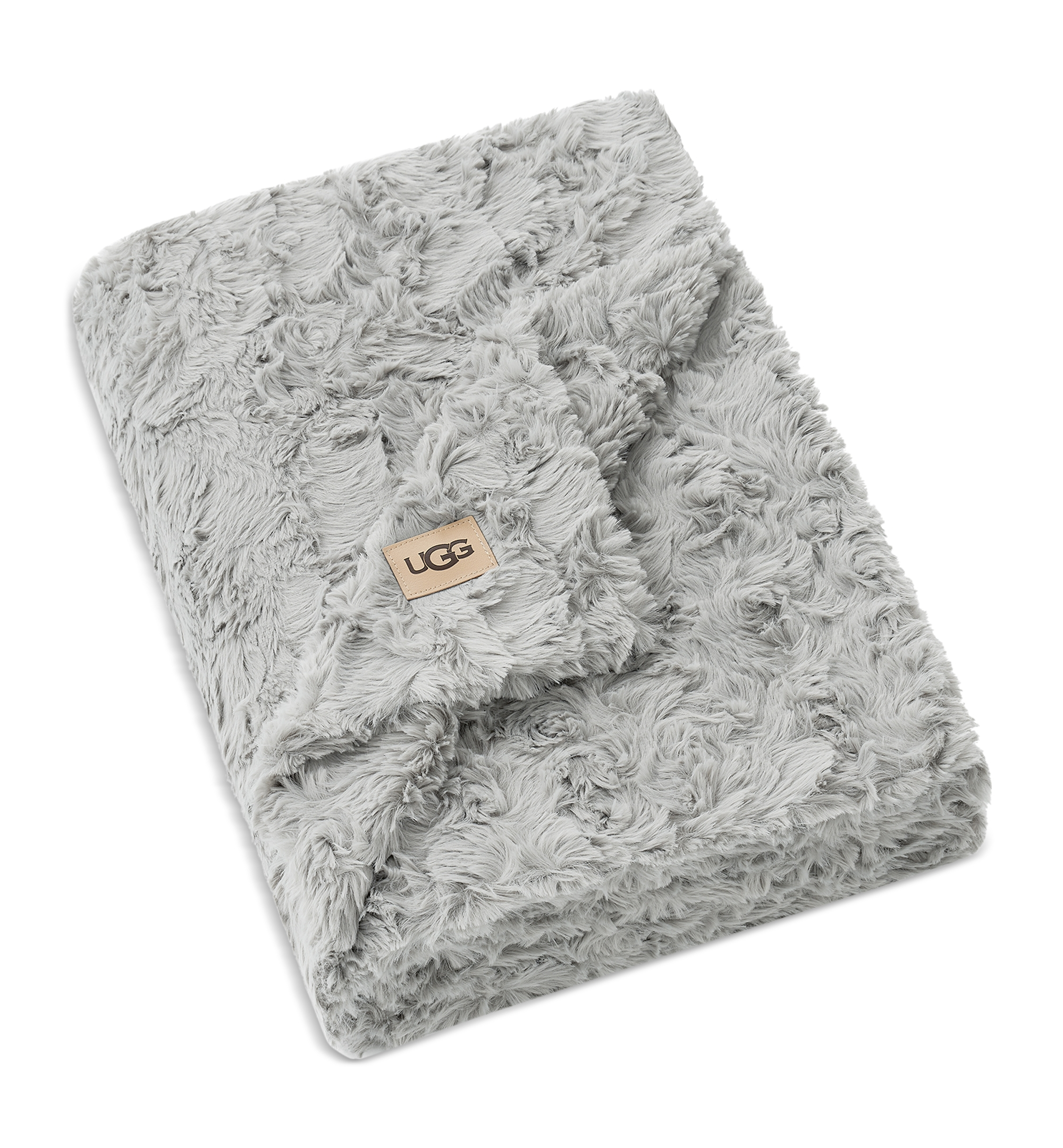 UGG® Adalee Faux Fur Throw, 50" x 70" - Seal Grey