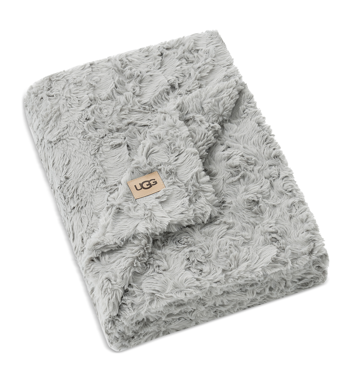 UGG® Adalee Faux Fur Throw, 50" x 70" - Seal Grey