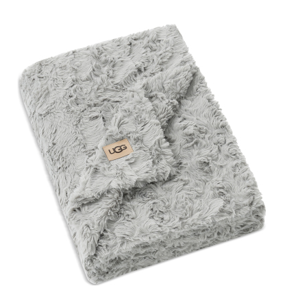 UGG® Adalee Faux Fur Throw, 50" x 70" - Seal Grey