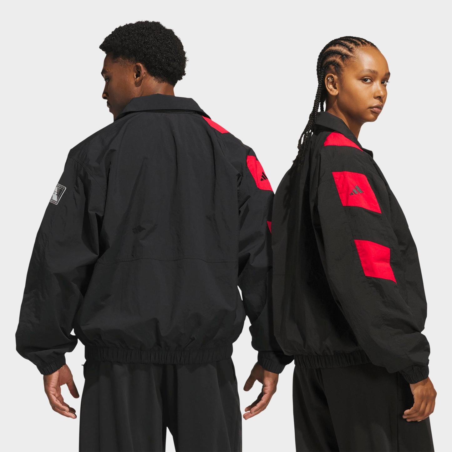 Men's adidas Anthony Edwards Foundation Track Jacket - Black/Pure Ruby
