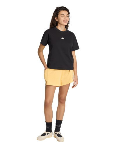 adidas Women's The Essentials Logo French Terry Cargo Shorts - Semi Ice Tangerine