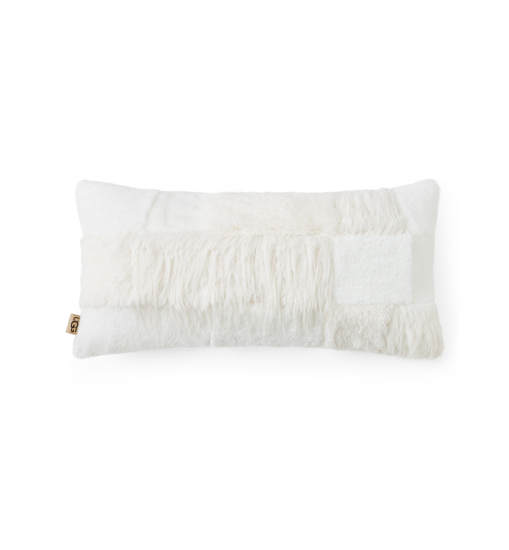 UGG® Corben Patchwork Decorative Pillow, 14" x 30" - Snow