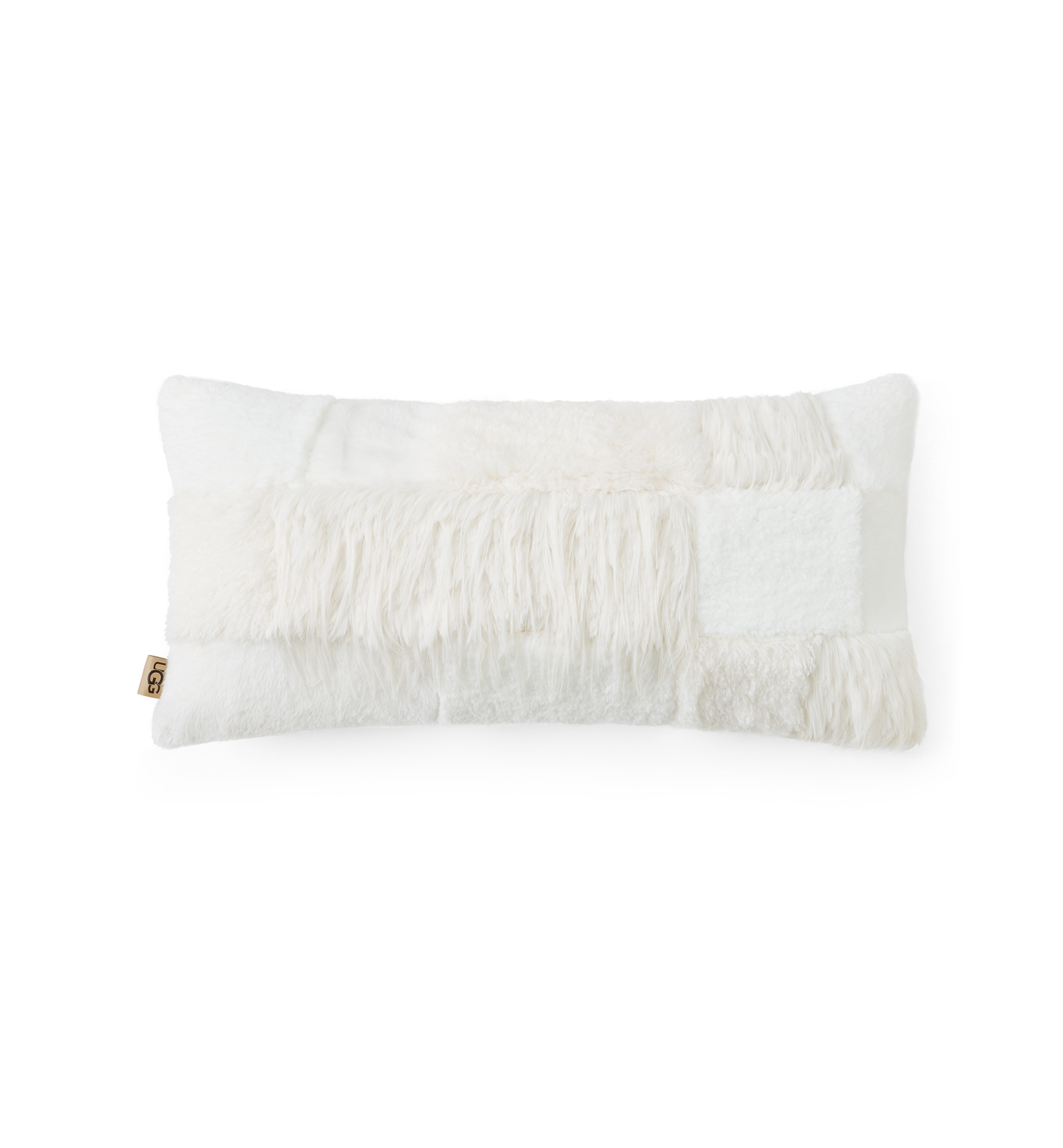 UGG® Corben Patchwork Decorative Pillow, 14" x 30" - Snow