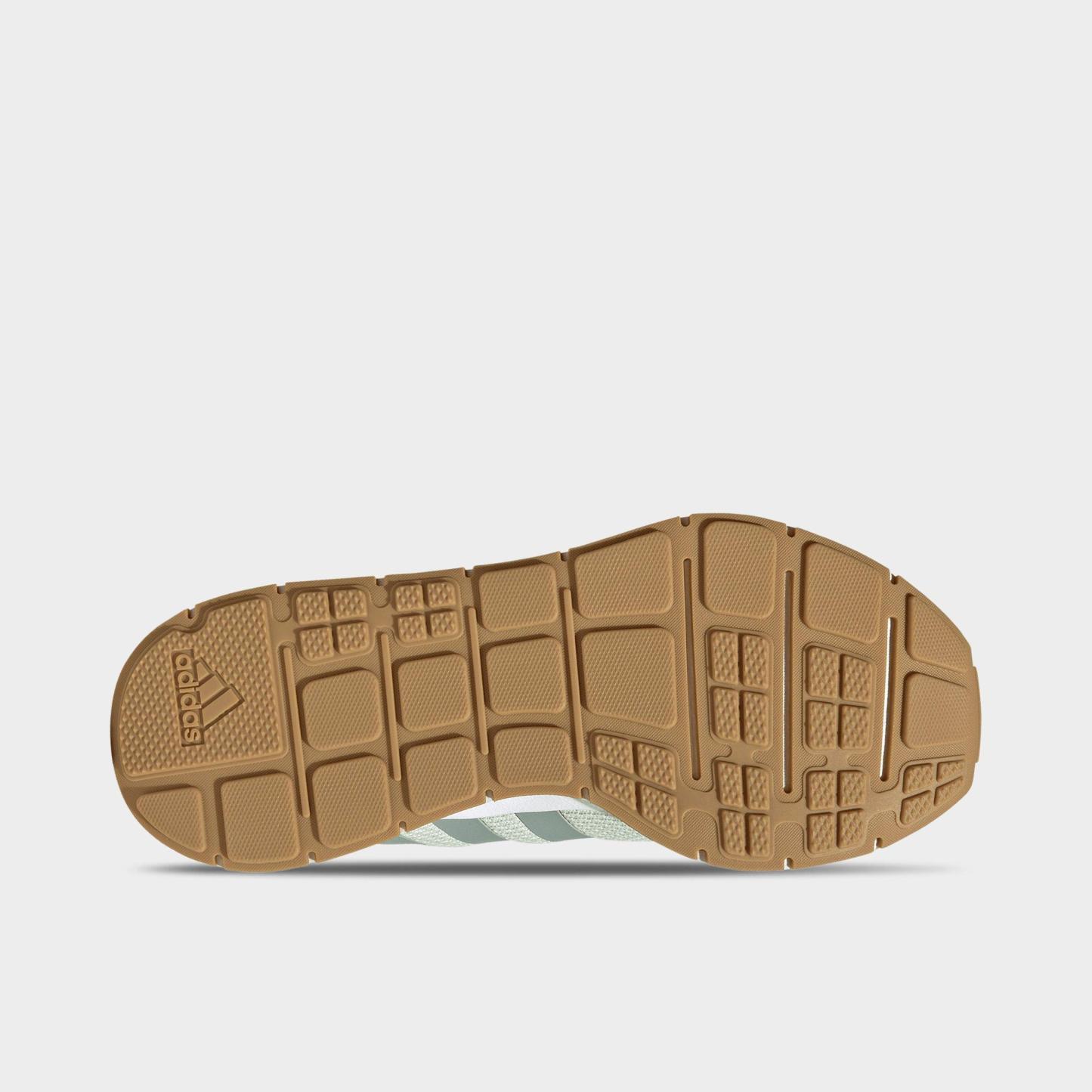 Women's adidas Swift Run 1.0 Casual Shoes - Linen Green/Wonder Sage/Cloud White - Bottom view