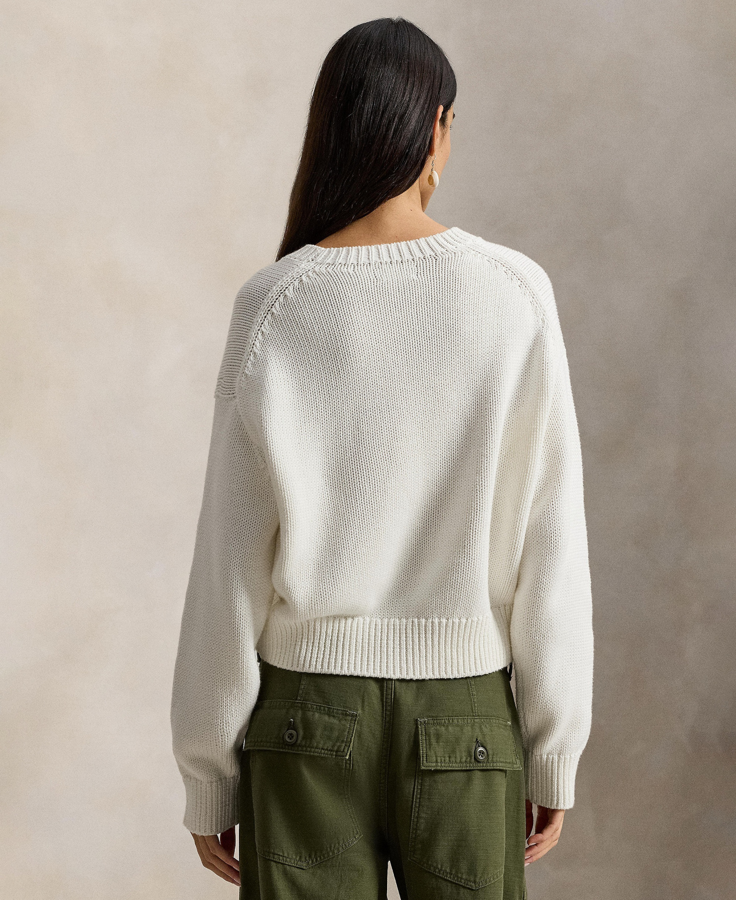 Polo Ralph Lauren Women's Big Pony Crewneck Sweater - White
