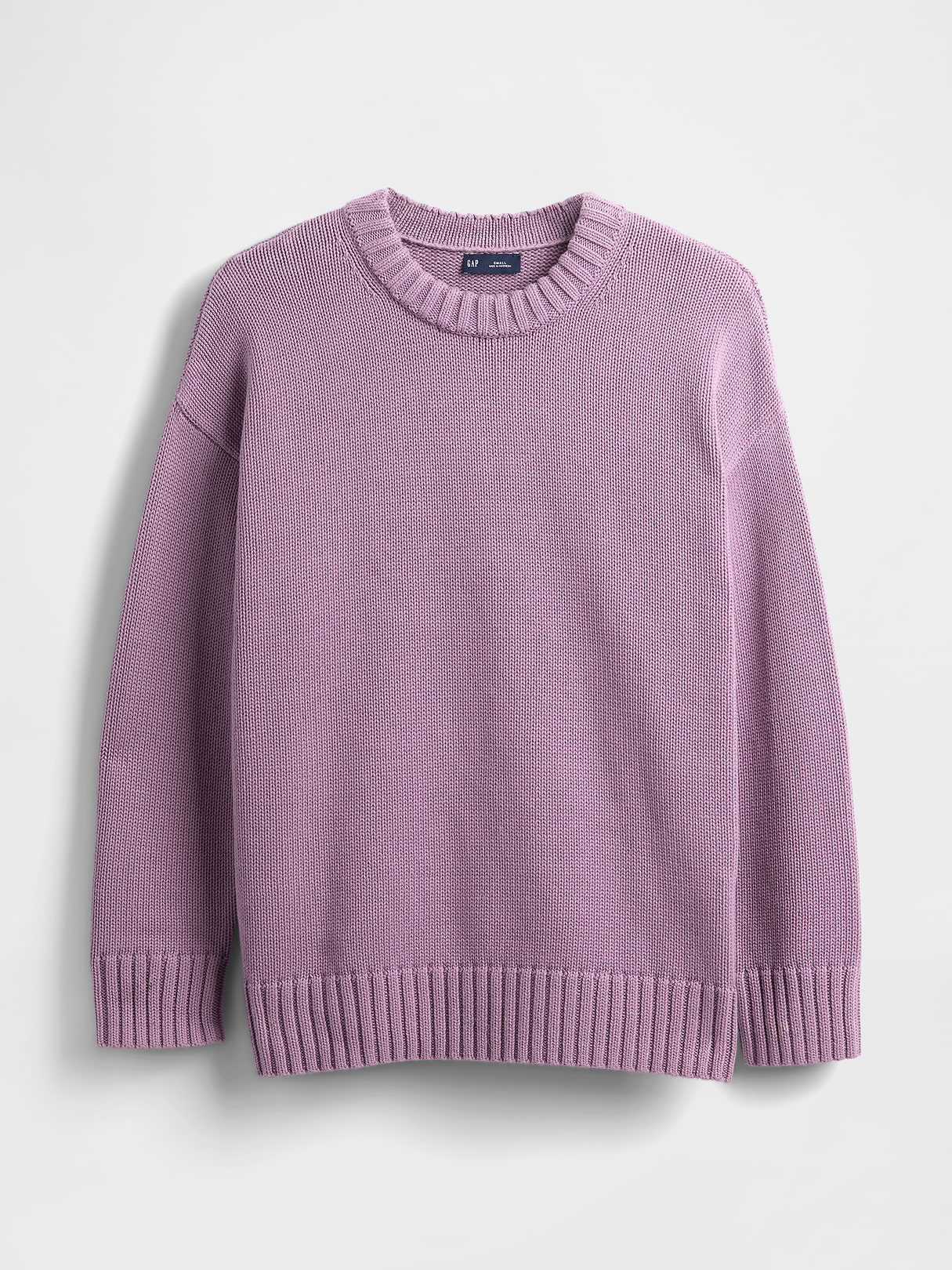 100% Cotton Oversized Sweater - Purple