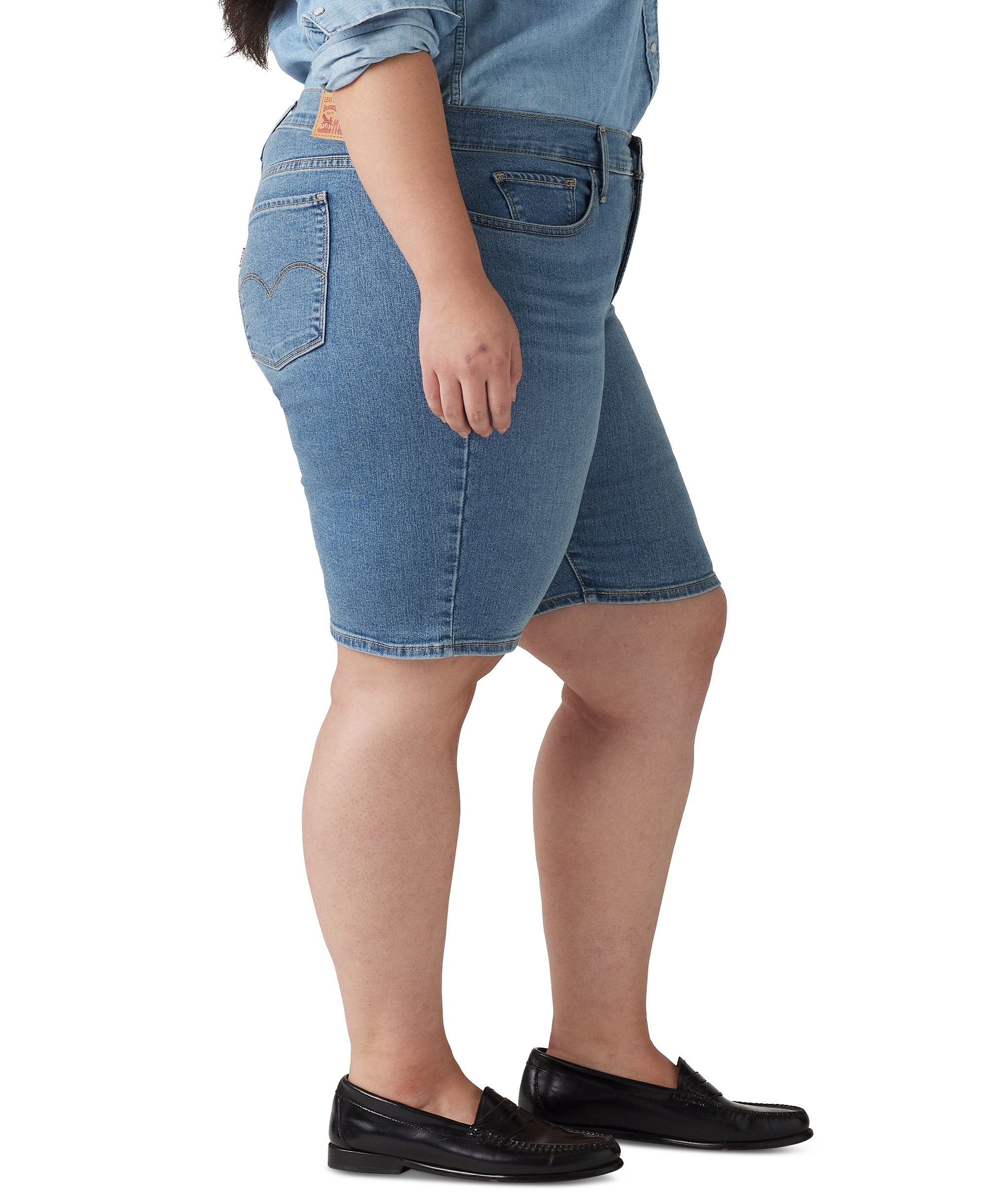 Levi's Women's Mid-Rise Shaping Bermuda Shorts - Camp Denim