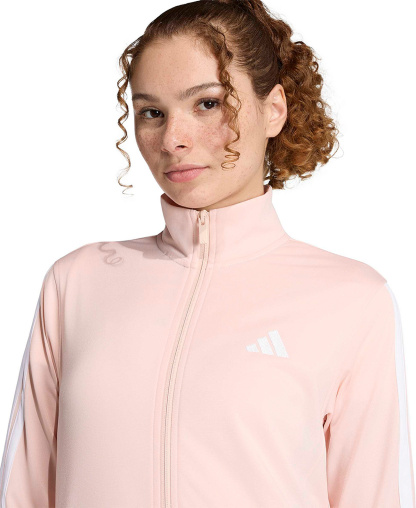 adidas Women's Tricot 3-Stripes Track Jacket - Blush Pink