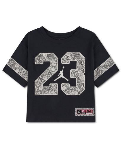Jordan Girls' 7-16 Lace 23 Graphic Short-Sleeve T-Shirt - Off Noir