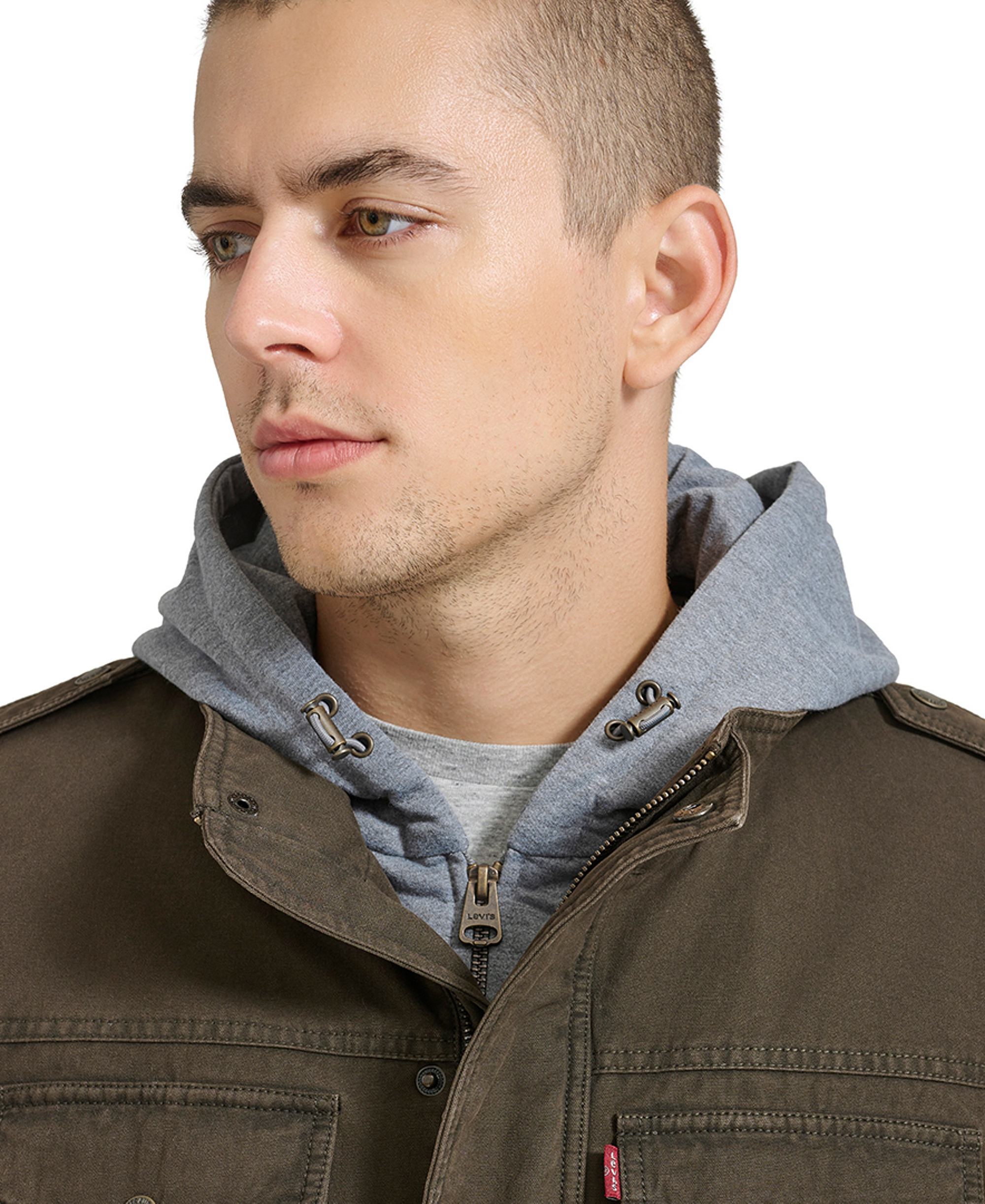 Levi's Men's Two Pocket Hooded Trucker Jacket - Dark Brown