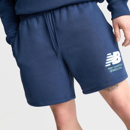 Men's New Balance Athletics Chenille Fleece Shorts - NB Blue/Teal/White - view 5