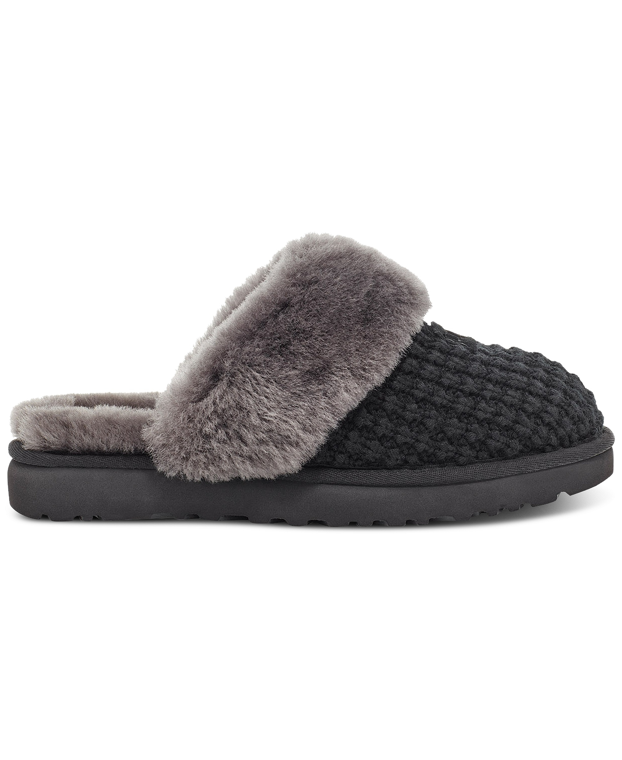 UGG® Women's Cozy Faux-Shearling Round Toe Slippers - Black