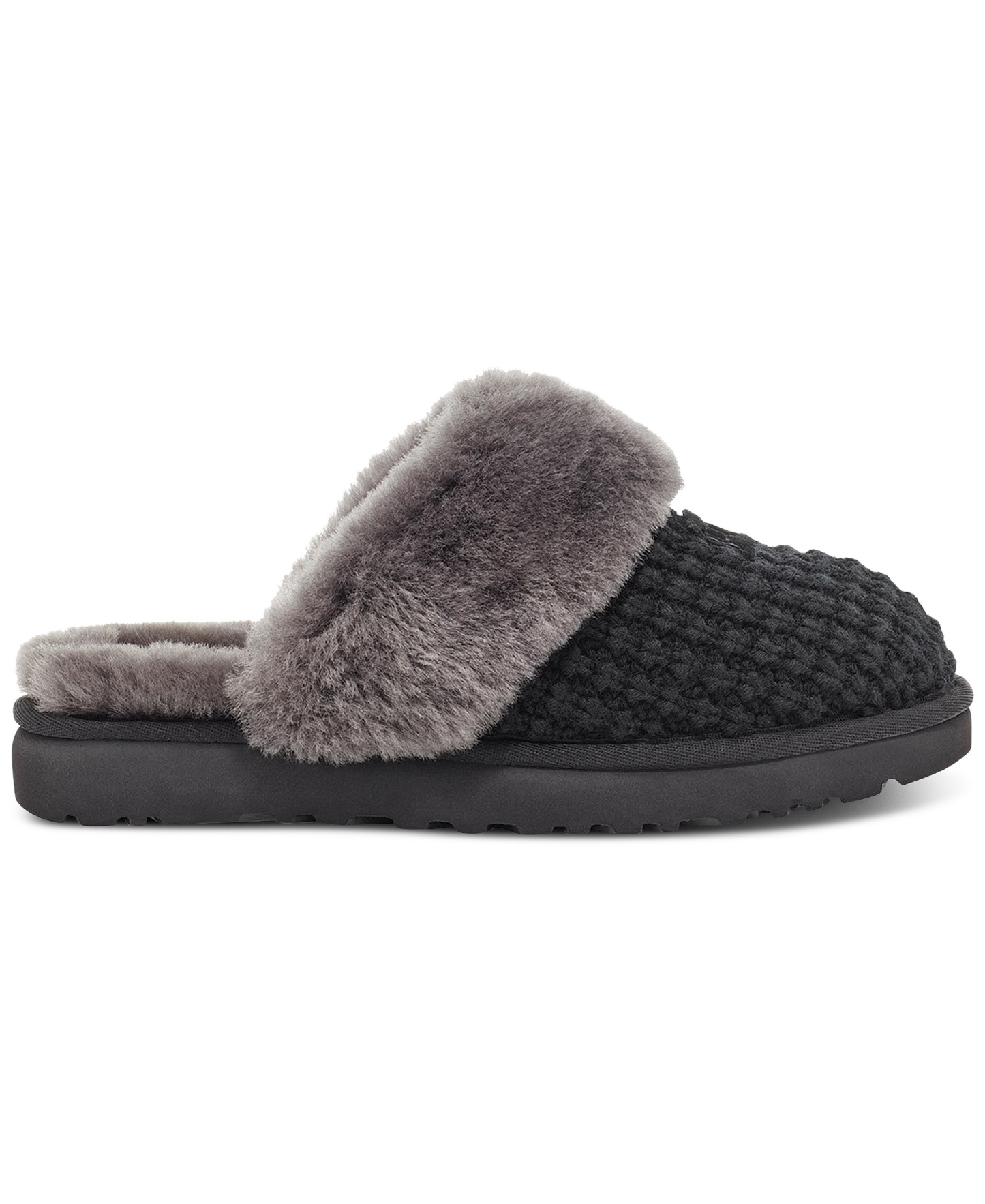 UGG® Women's Cozy Faux-Shearling Round Toe Slippers - Black