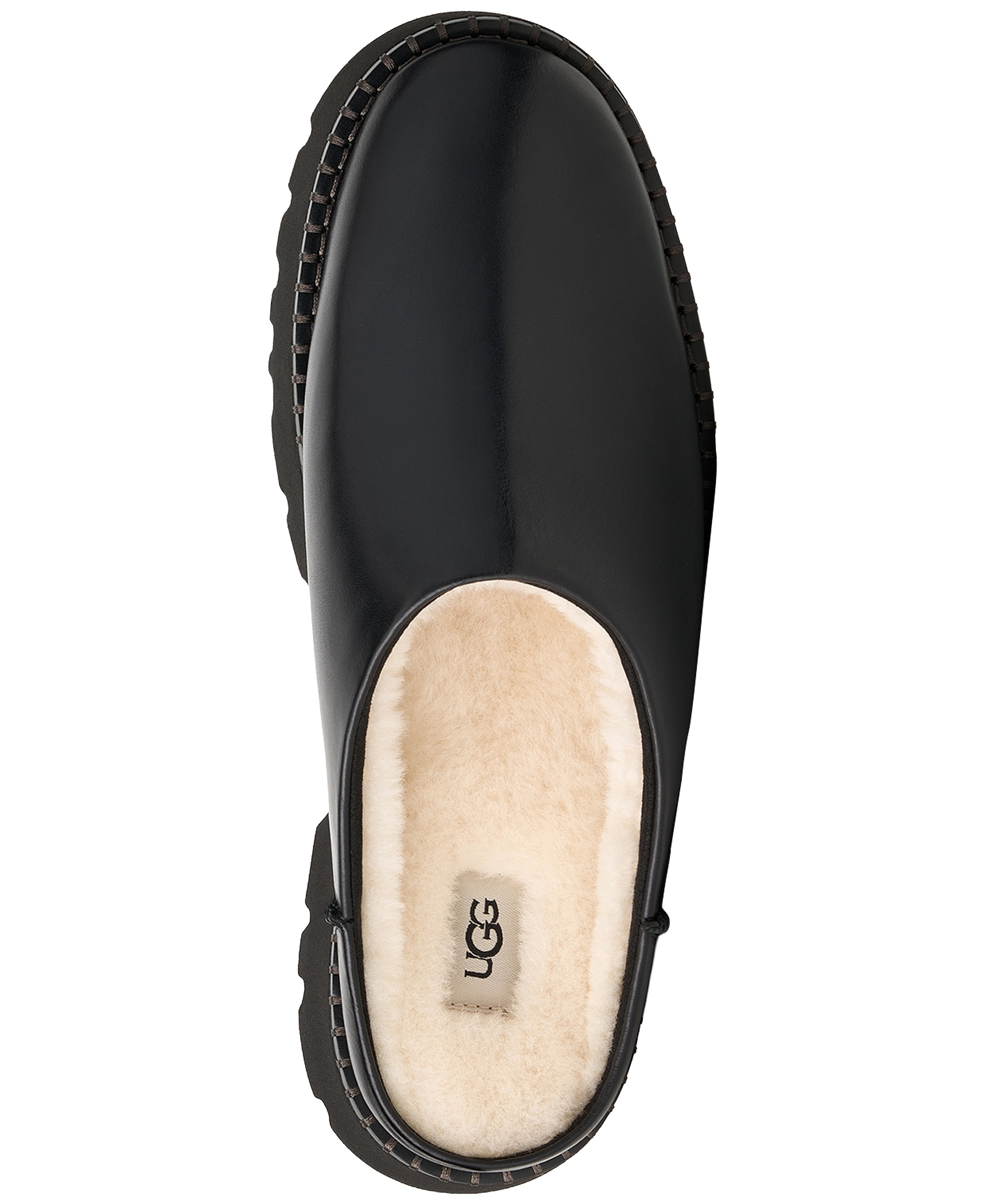 UGG® Women's Uptowner Slip-On Mule Clogs - Black Leather