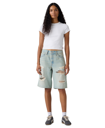 Levi's Women's Mid-Rise Baggy Jort - Que Pasa 94