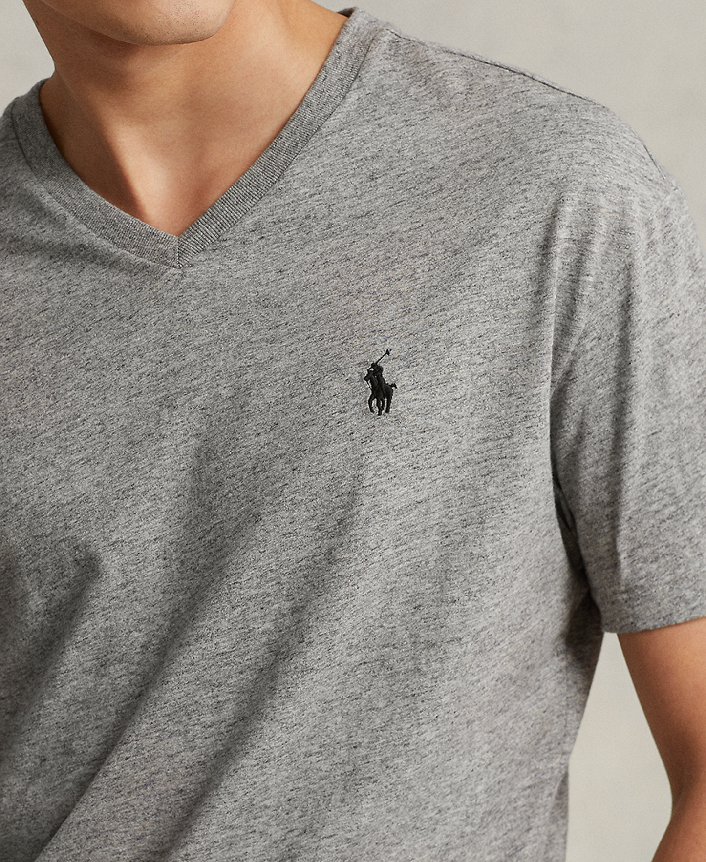 Polo Ralph Lauren Men's Classic-Fit V-Neck T-Shirt - Dark Gray Heather