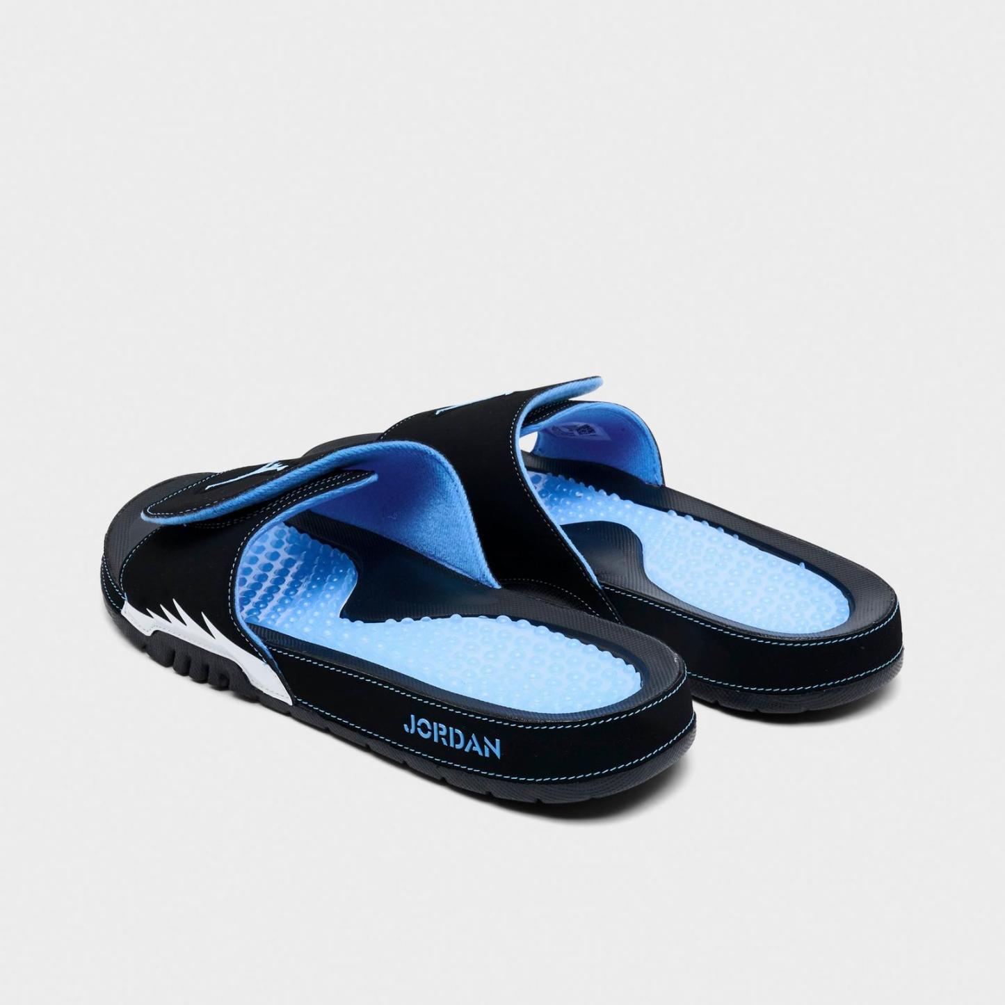 Men's Jordan Hydro V Retro Slide Sandals - Black/White/University Blue - view 4