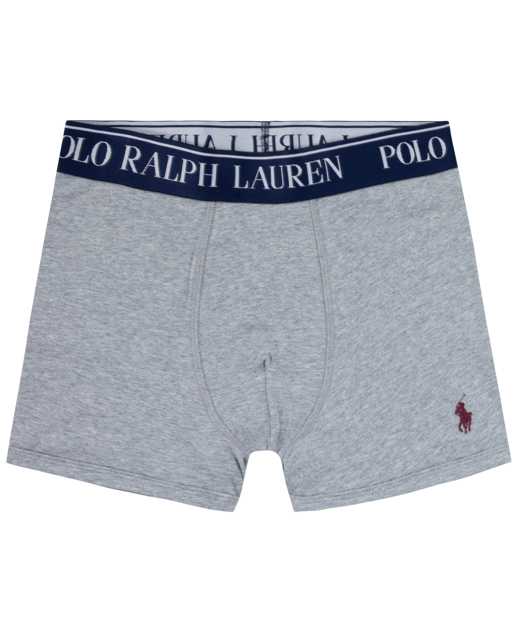 Polo Ralph Lauren Boys' 8-20 Cotton Stretch Boxer Briefs, 3-Pack - Gray/Green/Burgundy