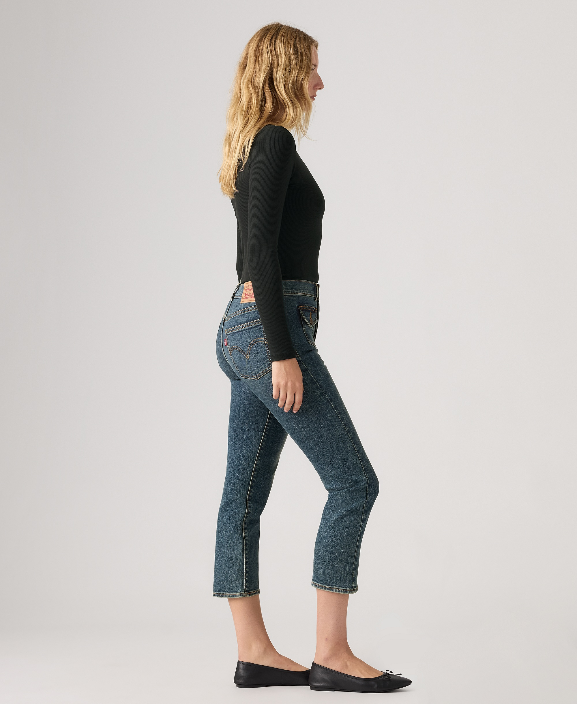 Levi's Women's Wedgie Flap Pocket High-Rise Cropped Jeans - Dart Game