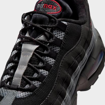 Men's Nithtke Air Max 95 Big Bubble Scorpion Casual Shoes - Part 1 - Black/Smoke Grey/Dark Smoke Grey/Tough Red - Detail shot