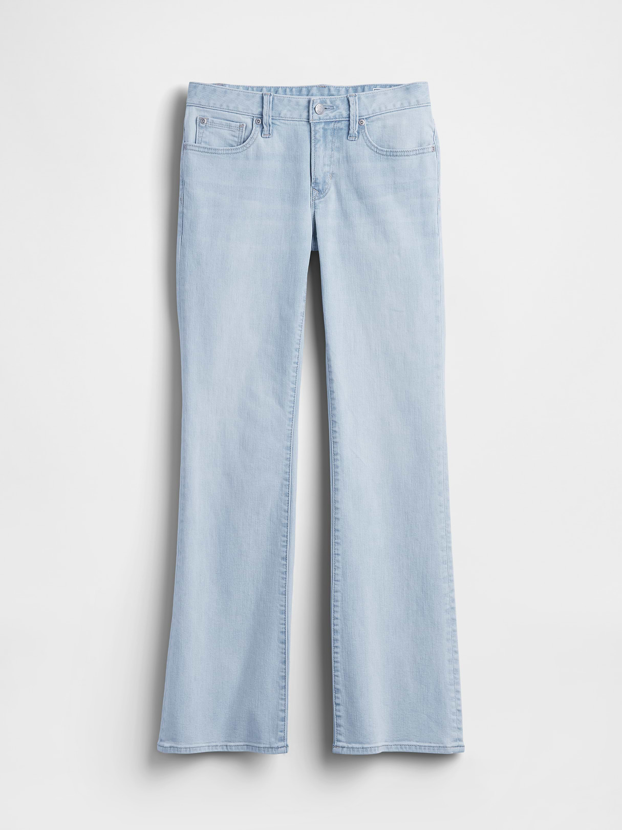 Low Rise Long & Lean Split-Hem Jeans - Light indigo