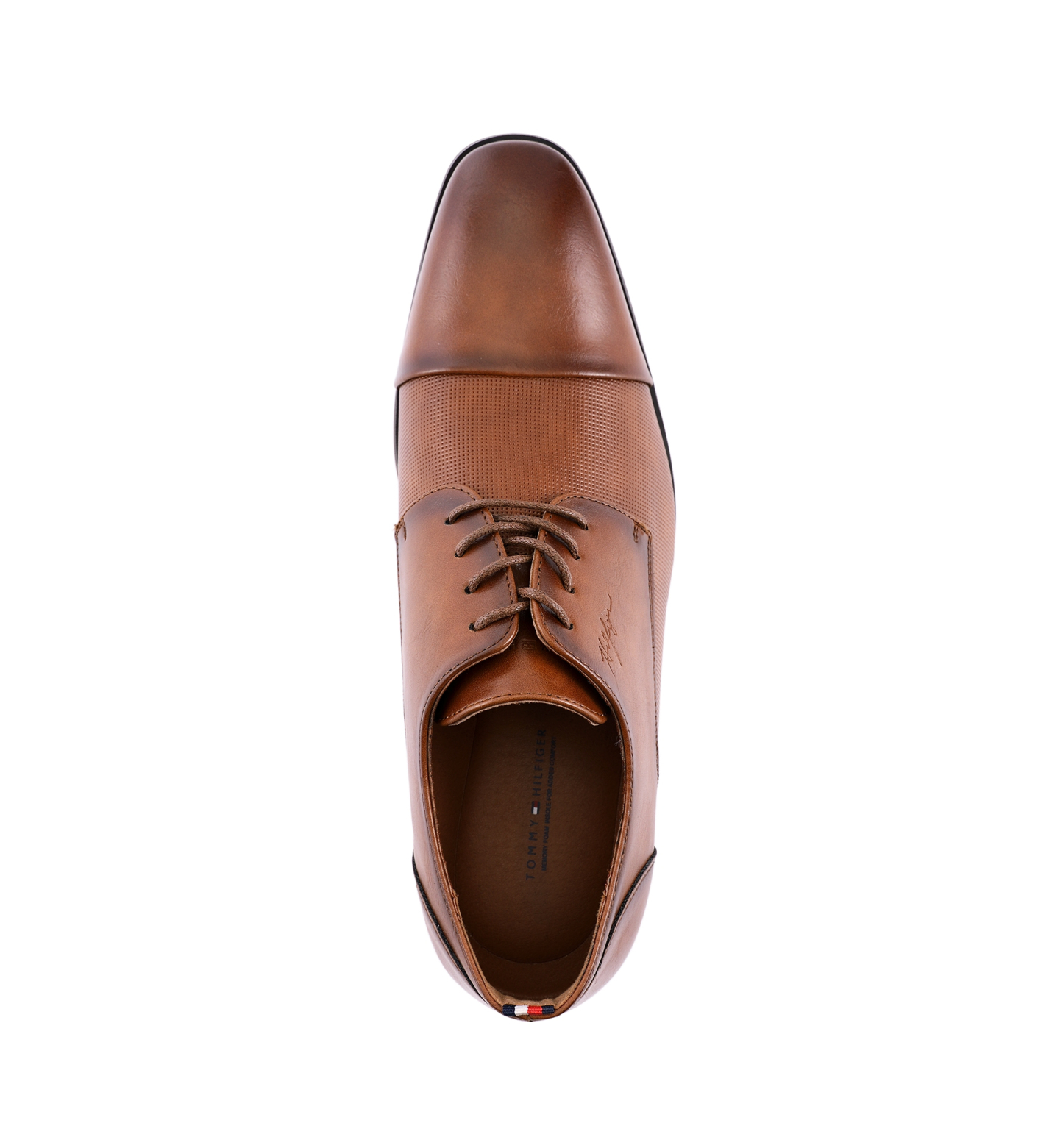 Tommy Hilfiger Men's Sheldon Lace Up Dress Oxfords - Medium Brown