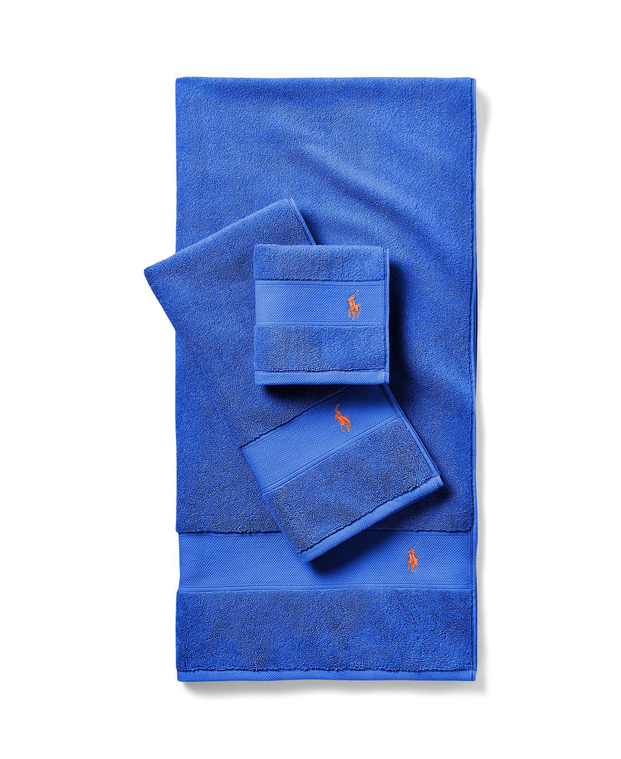 Polo Ralph Lauren Polo Player Cotton Bath Towel, 58" x 30" - New Iris Blue